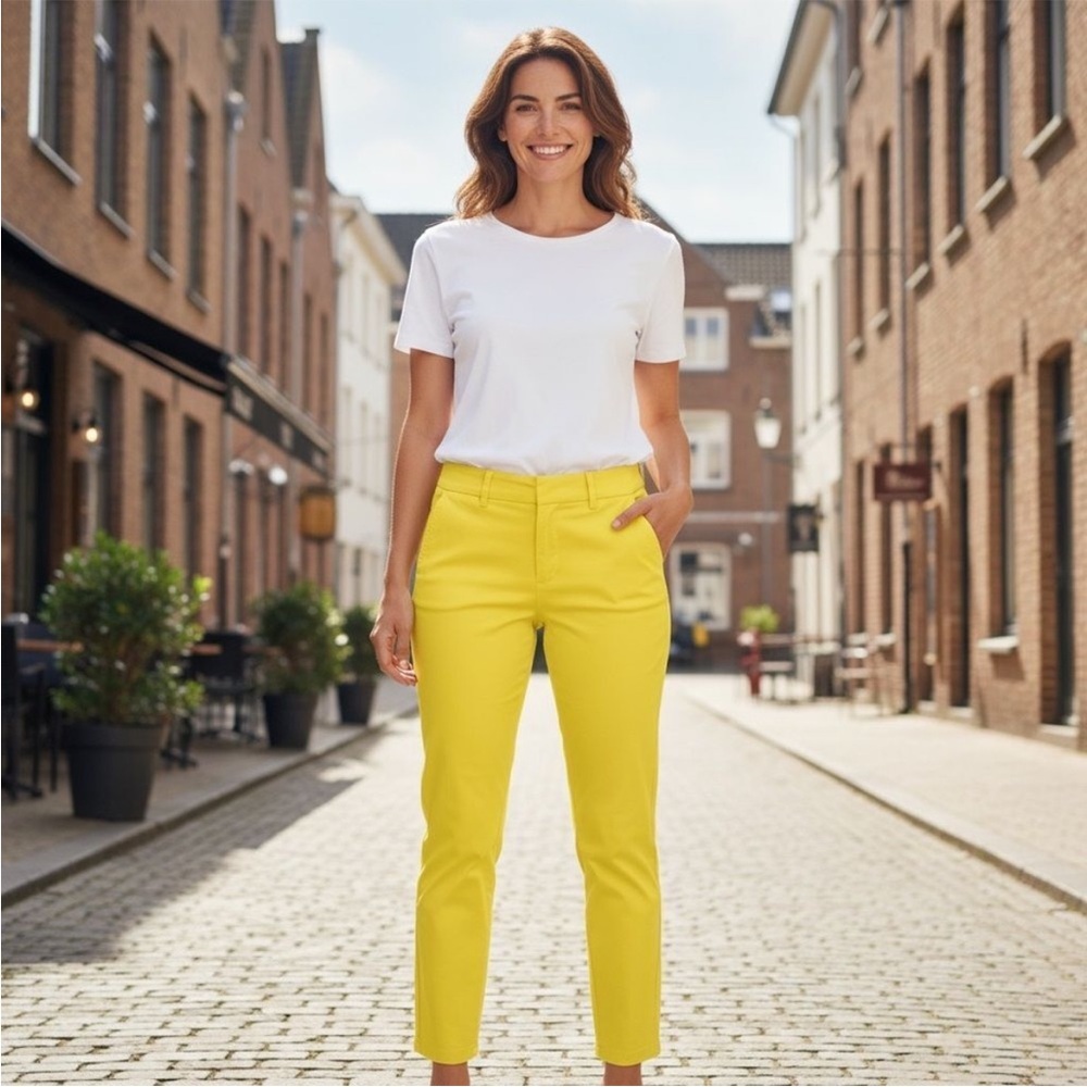 Banana Republic Yellow Women's Trousers